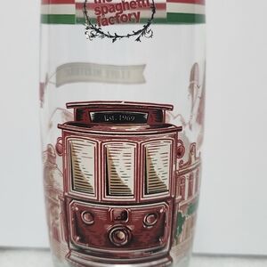 The Old Spaghetti Factory Glass I Love Mizithra Trolley 7" Tall